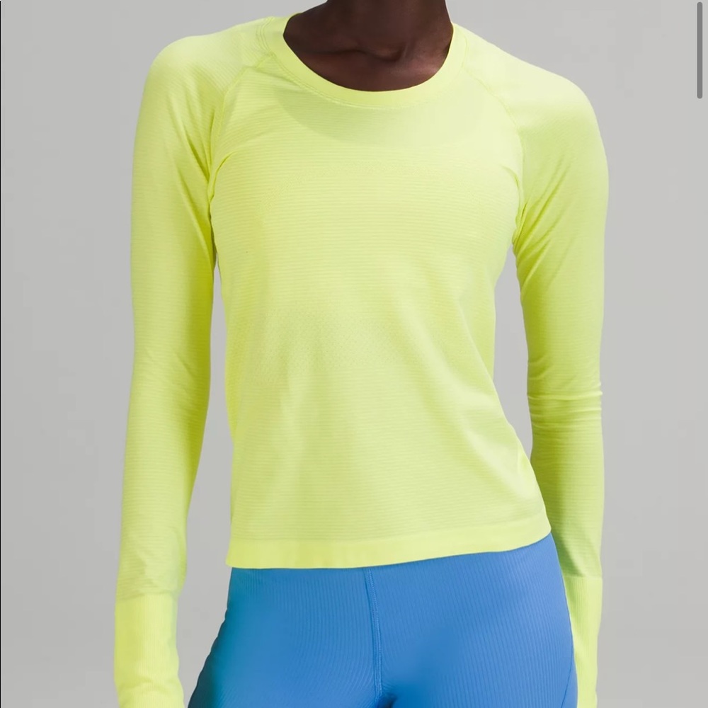 SWIFTLY TECH LONG SLEEVE SHIRT 2.0 *RACE LENGTH. Size 8. Worn once! Lemon